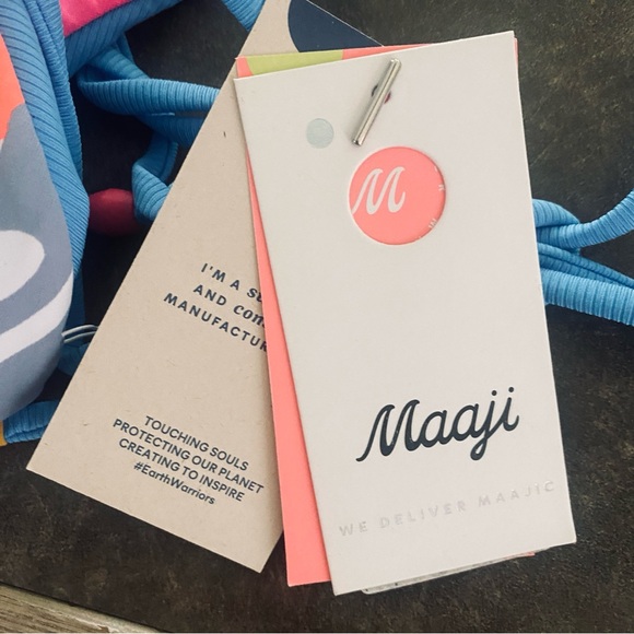 Maaji Bluetooth Balmy Sliding Triangle Bikini Top - Picture 10 of 11